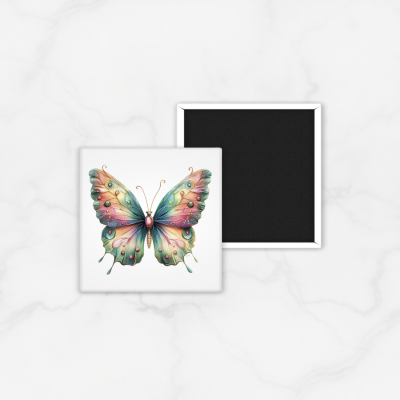 Fridge Magnet Kulkas Persegi Edisi Pastel Butterfly